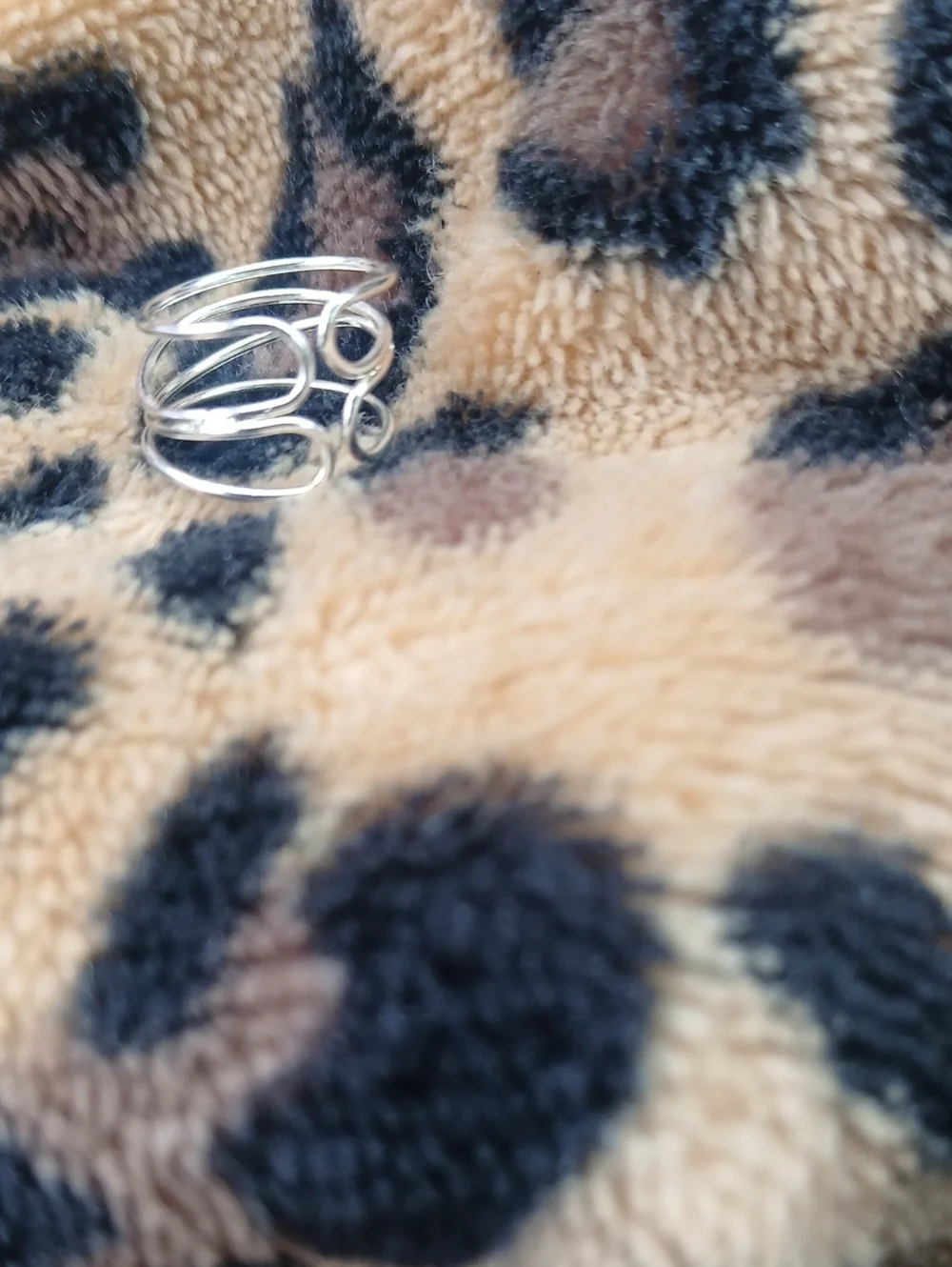 Sterling Silver Open Wire Wrap Ring - Silver